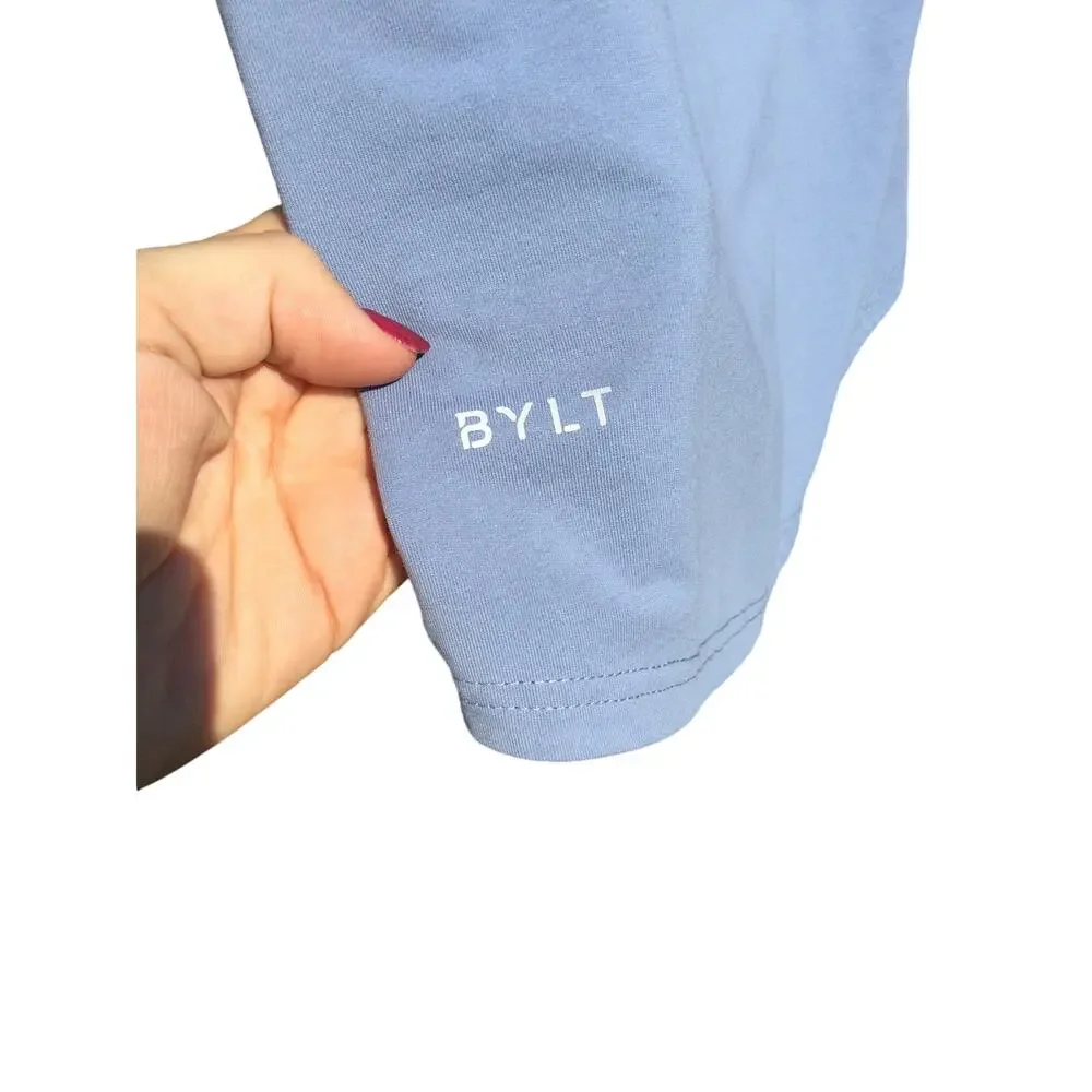 BYLT Mens T-shirt Top Blue Athleisure Gym Workout Run Runner Outdoor Basic M